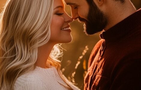 Couples in seasonal engagement photos, highlighting the beauty of spring, summer, autumn, and winter, celebrating love in every season.