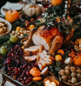 A beautiful Thanksgiving wedding menu showcasing heartwarming dishes that celebrate gratitude and togetherness, creating lasting memories for guests.