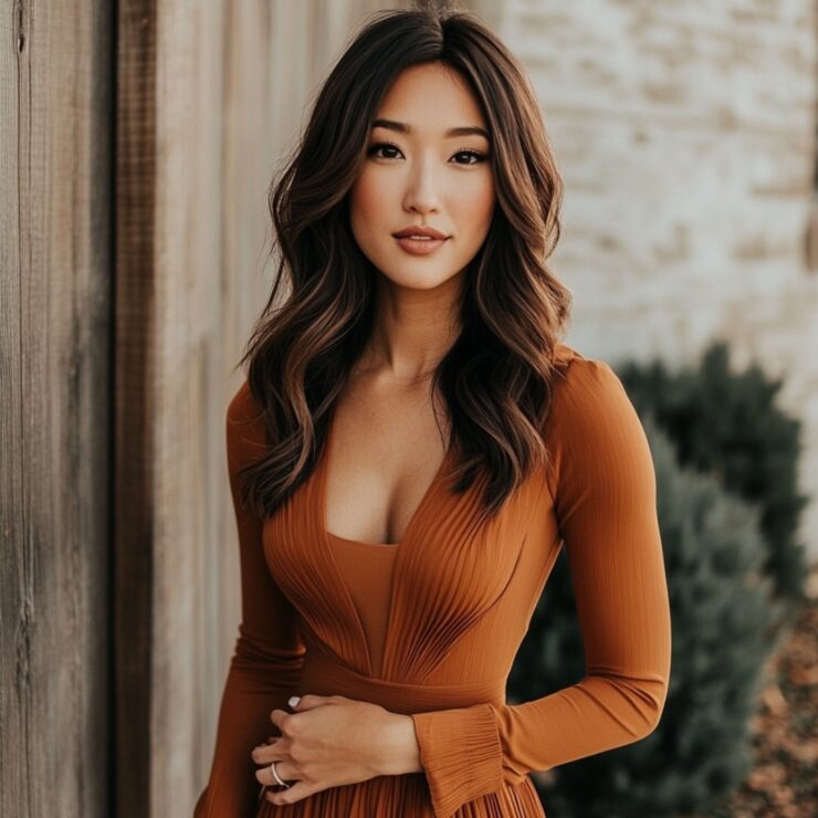 Thanksgiving wedding guest outfits showcasing elegance and comfort, highlighting styles like dresses, jumpsuits, and sweaters for seasonal celebrations.