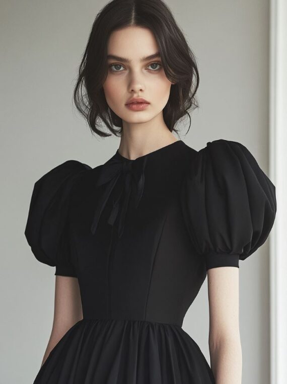 Black Dresses Sleeveless Wedding Guest Dress with Cold Shoulder
