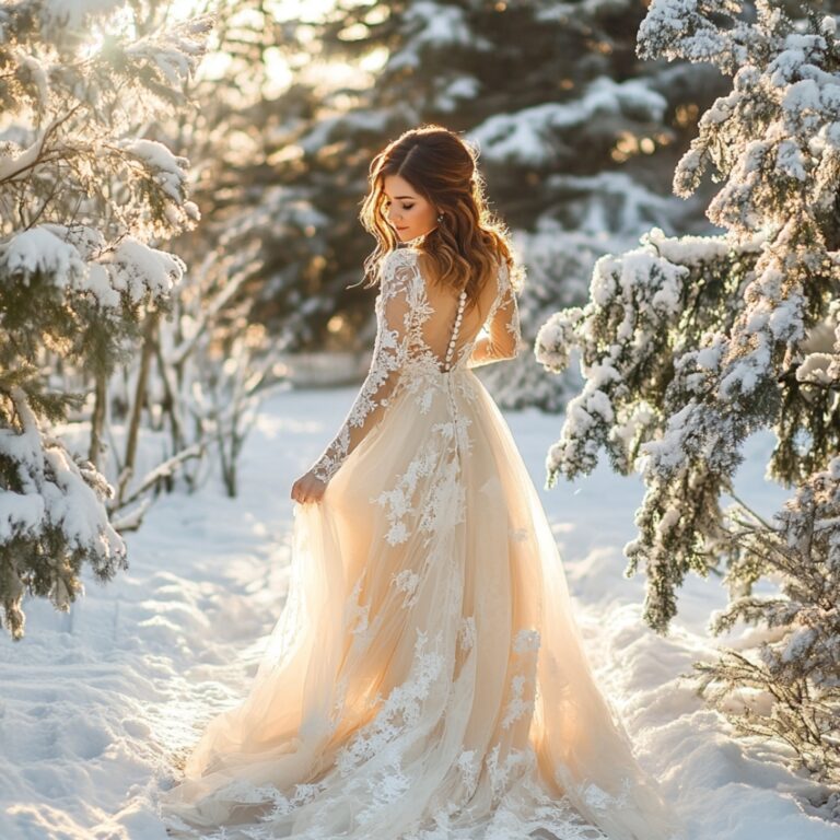 Chic January Wedding Dress Ideas for a Dreamy Winter Look - Yeah Weddings