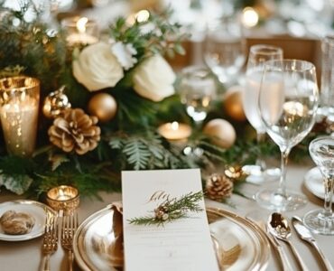 Elegant New Year's wedding table settings with metallic, rustic, and winter-inspired designs to create a festive, memorable celebration.