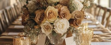 Rustic wedding color palette ideas with warm, earthy tones, natural textures, and elegant metallic accents. Set the mood for a cozy barn or outdoor garden celebration with these inspirational color combinations.