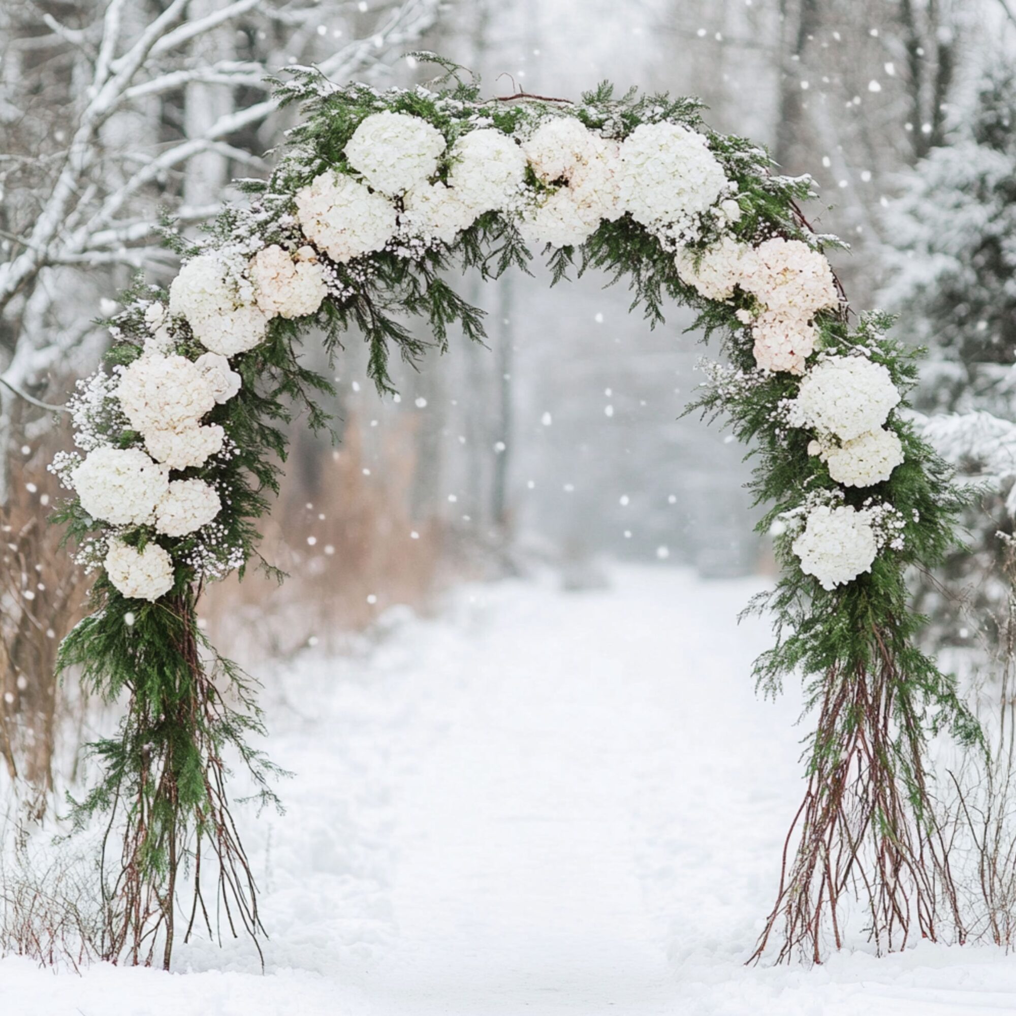 Dreamy Winter Wedding Flower Arch Ideas – Create Magic - Yeah Weddings