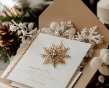 Elegant winter wedding invitation ideas introduction, showcasing diverse styles like snowflake, rustic wood, and velvet designs to reflect the enchanting winter season and set the tone for a memorable celebration.