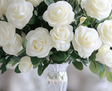 Creative and affordable wedding centerpiece ideas crafted using Dollar Tree items for budget-friendly elegance.