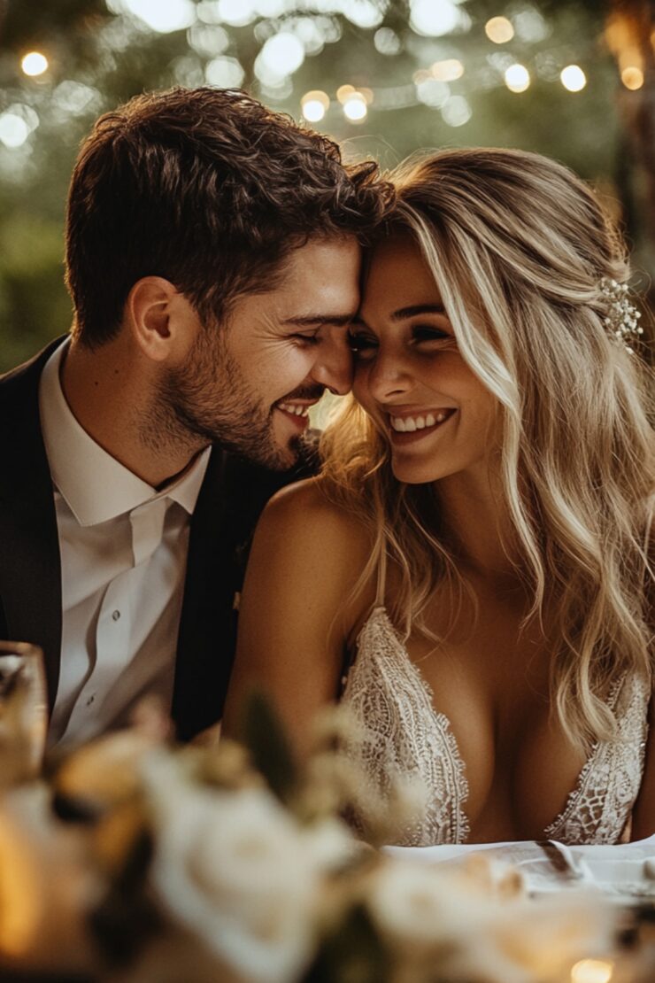 A heartfelt moment at an intimate wedding reception, showcasing a unique and meaningful celebration with personal touches and deep connections.