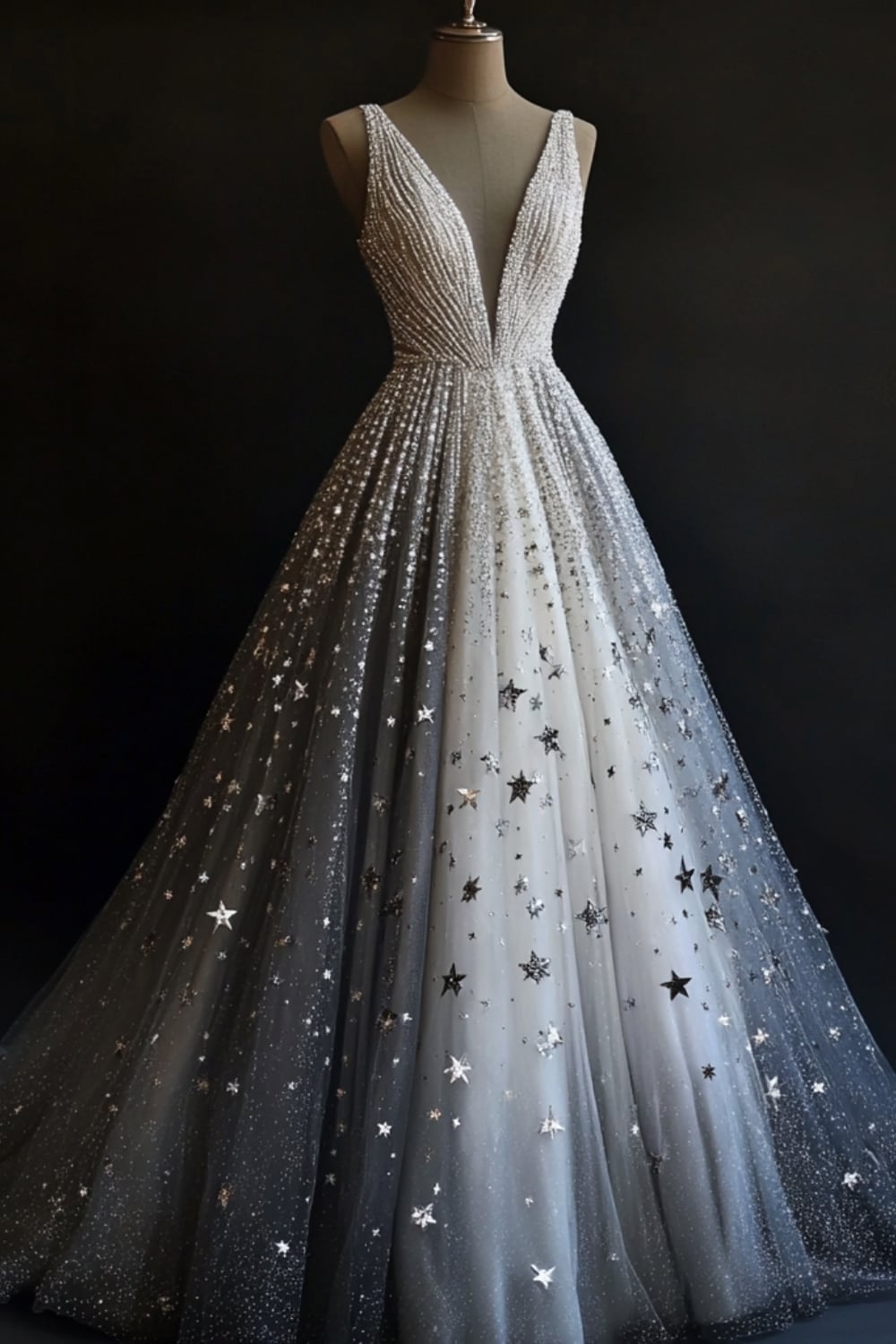 **Celestial Goddess: Ethereal Tulle Gown for Divine Allure**