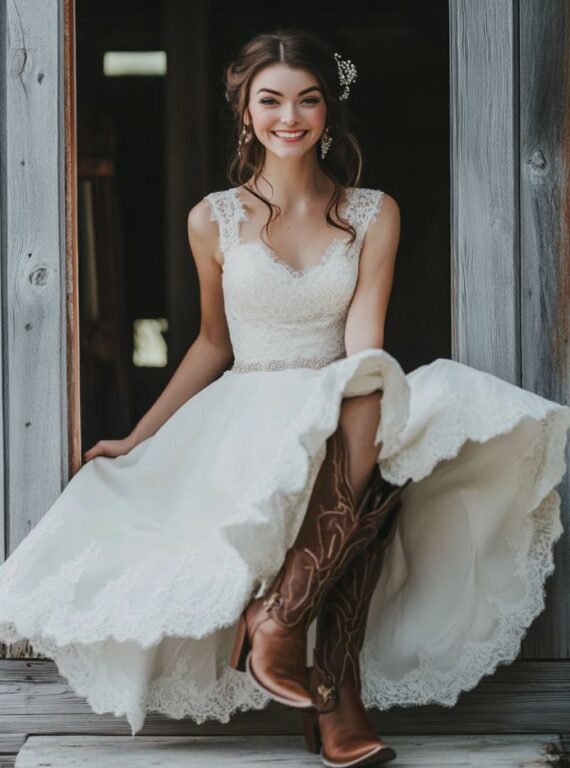 20 Stunning Western Wedding Dress Ideas You’ll Love - Yeah Weddings