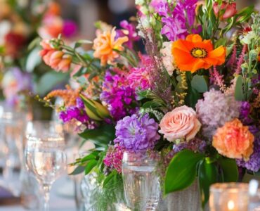 A collection of creative and vibrant centerpiece ideas for spring weddings, featuring fresh flowers, greenery, and unique decor elements to enhance your celebration.