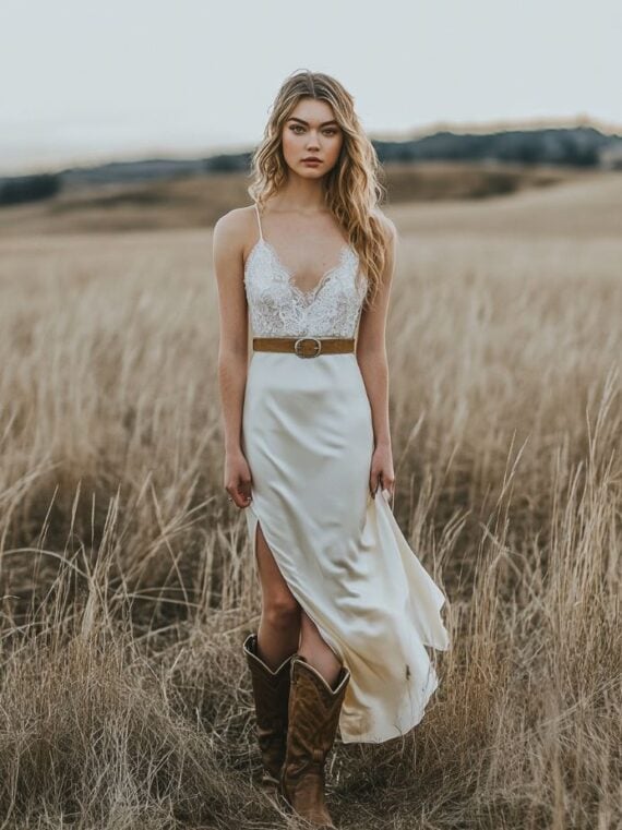 20 Stunning Western Wedding Dress Ideas You’ll Love - Yeah Weddings